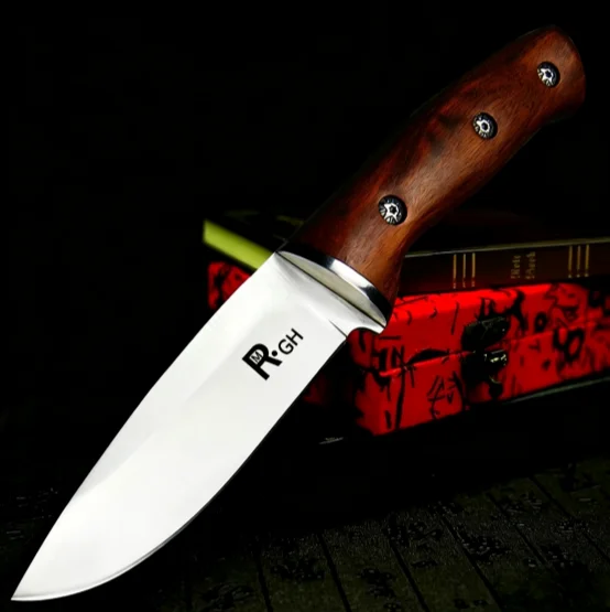 Japanese mirror-polished high-gloss 9CR18Mov knife - a practical outdoor self-defense blade for camping