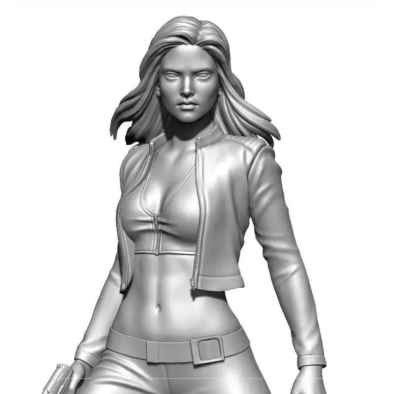 

1/35 Sexy Female Agent Resin Model Figure Gk Micro Miniature 3d Printed White Model Toy Unassembled And Unpainted Kit