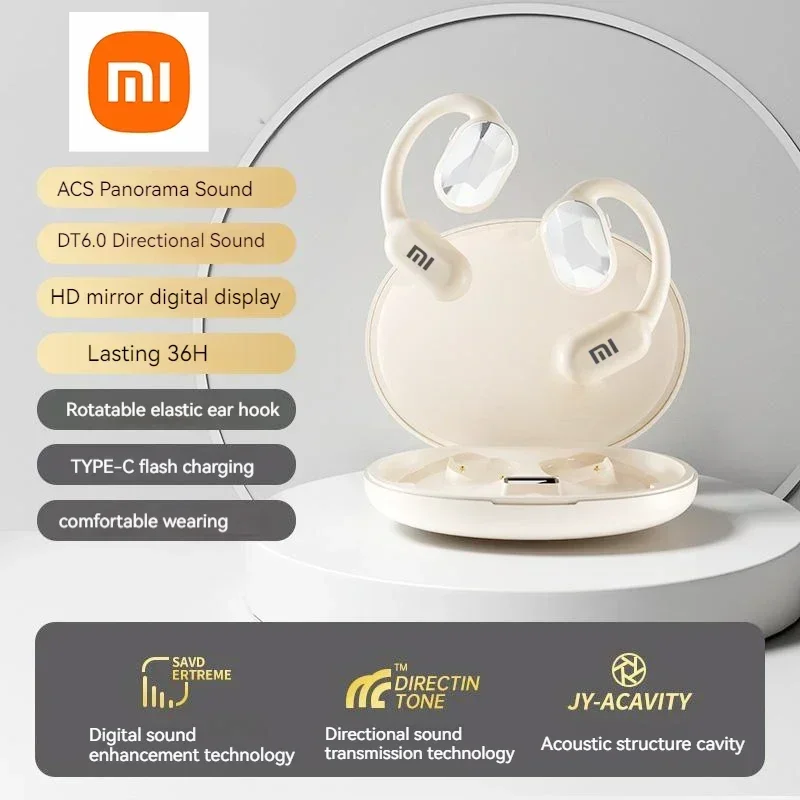 Xiaomi Wireless Earbuds Bluetooth Headphones Bone Conduction with Microphone Sound Rotatable Fast Charge Ear Hook Sport Earbud