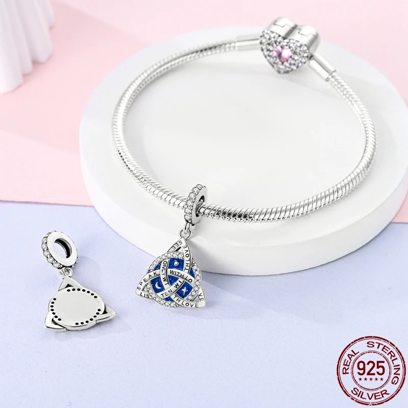 New Product S925 Sterling Silver Celtic Knot Star Charms Fit Pandora Bracelet&Bangle For Women Birthday Fine Jewelry Gift Hot