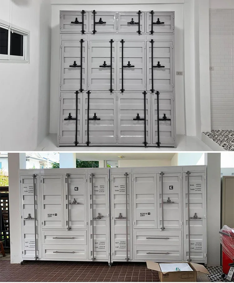 Industrial wind storage storage bedroom changing cap household shoe cabinet tools container wardrobe