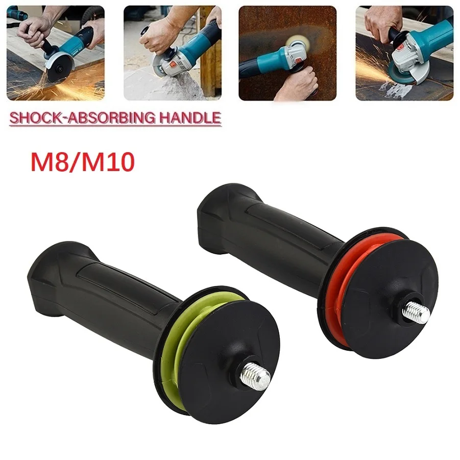 8/10mm Thread Angle Grinder Handle Shock Anti-vibration Reduce Damping Side Handle Durable Replacement Power Tool Parts