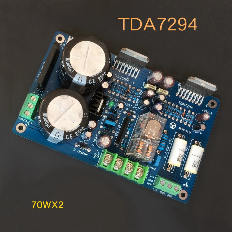 

TDA7294 power amplifier board with speaker protection AC dual 18-26V