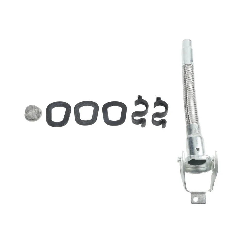 Metal Oil Pourer Set Flexible Nozzle With Filter For 5L-20L Drum Leakproof Fuel Transfer Tool Silver Hand Workshop Equipment