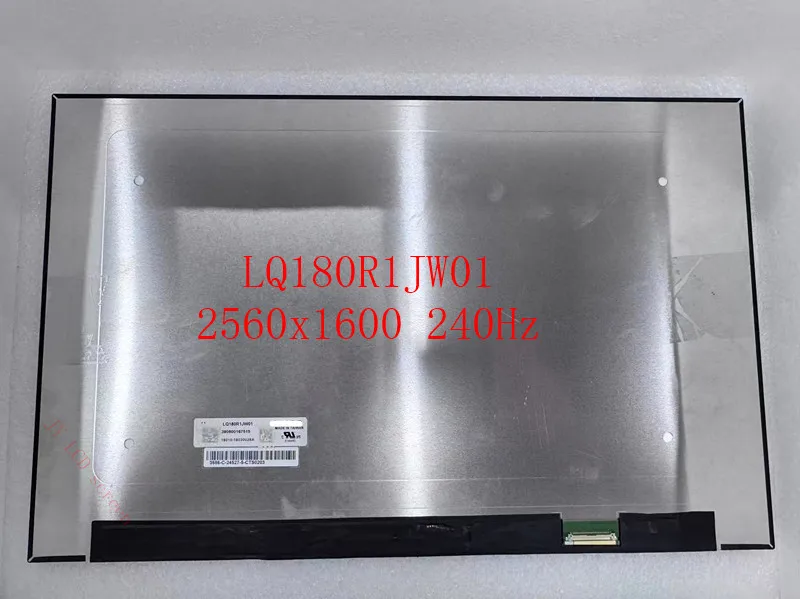 18.0 Inch Laptop LCD Screen LQ180R1JW01 2560x1600 240hz IPS eDP 40Pins Display Panel  LED Screen Replacement