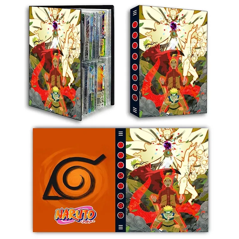 NARUTO Uzumaki Naruto 240pcs Card Album Book Game Card Holder Binder VMAX Game Card Collection Kids Toys Gift