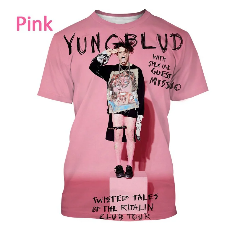 New Yungblud 3d Printed Hip-hop T-shirt Personality Singer Summer Round Neck Casual T-shirt Street Harajuku Oversized Tops