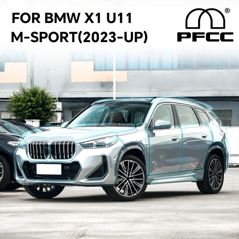 

PFCC Car Paint Protection Film Clear Kit Accessories Transparent Body TPU Original for BMW X1 U11 M Sport 2023 PPF Pre Cut