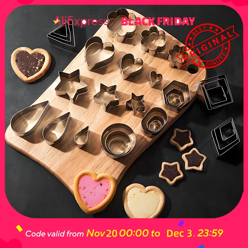 Stainless Steel Cookie Cutter Set - Floral Shape Baking Tools for Cookies, Chocolate Molds, Cake Decorating, Dishwasher