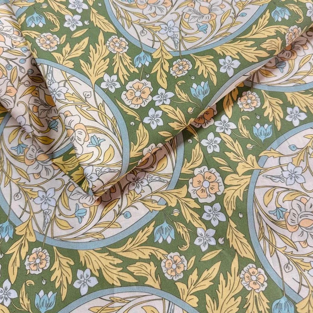 100x148cm Medallion Floral 100s Poplin Long Staple Cotton Fabric, Tela Algodon Telas Para Costura Sewing Supplies