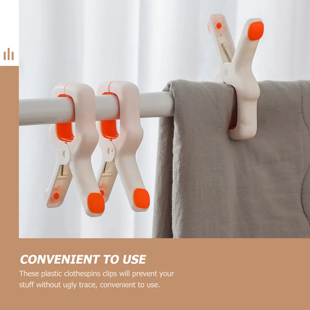 

9Pcs Windproof Clothes Clips Plastic Clothespins Laundry Pegs Non-Slip Clothes Drying Clip Quilt Blanket Clamp