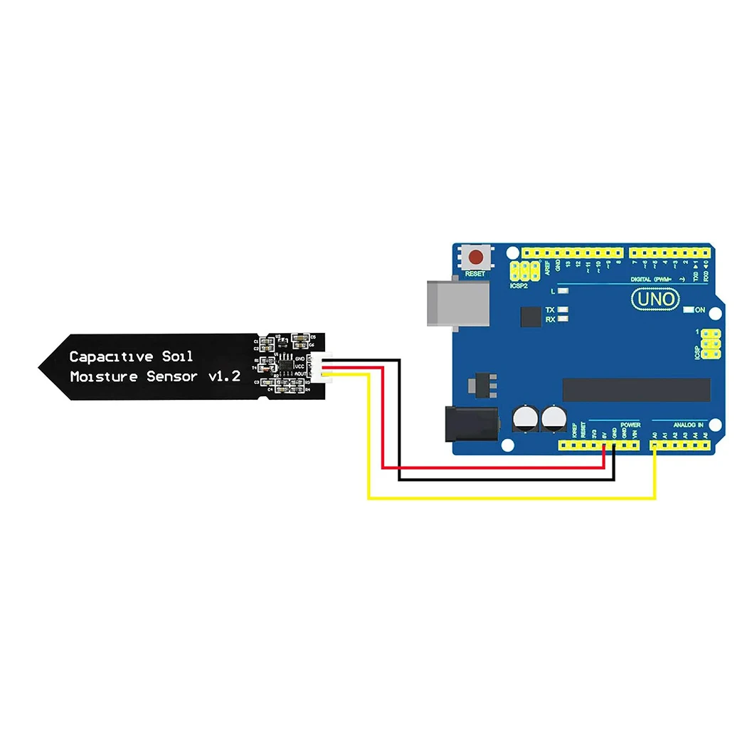 Capacitive Soil Moisture Sensor Module Corrosion Resistant Moisture Detection Garden Watering for Arduino DIY 3.3~5.5V view 3