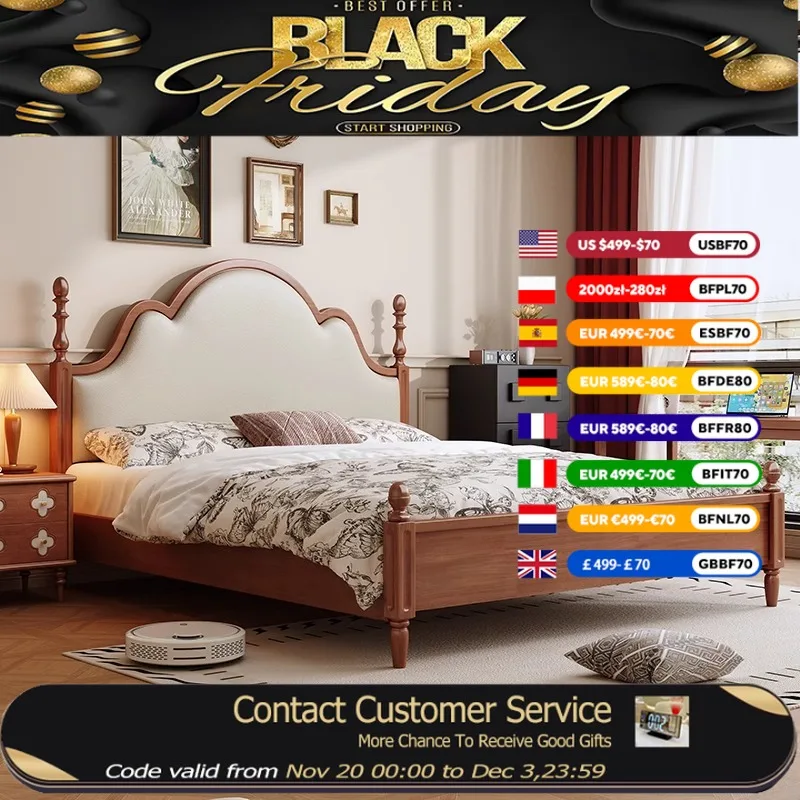 

Европейская двуспальная кровать принцессы, органайзер для спальни, напольные изголовья, двуспальная кровать, роскошная деревянная современная мебель Letto Matrimoniale