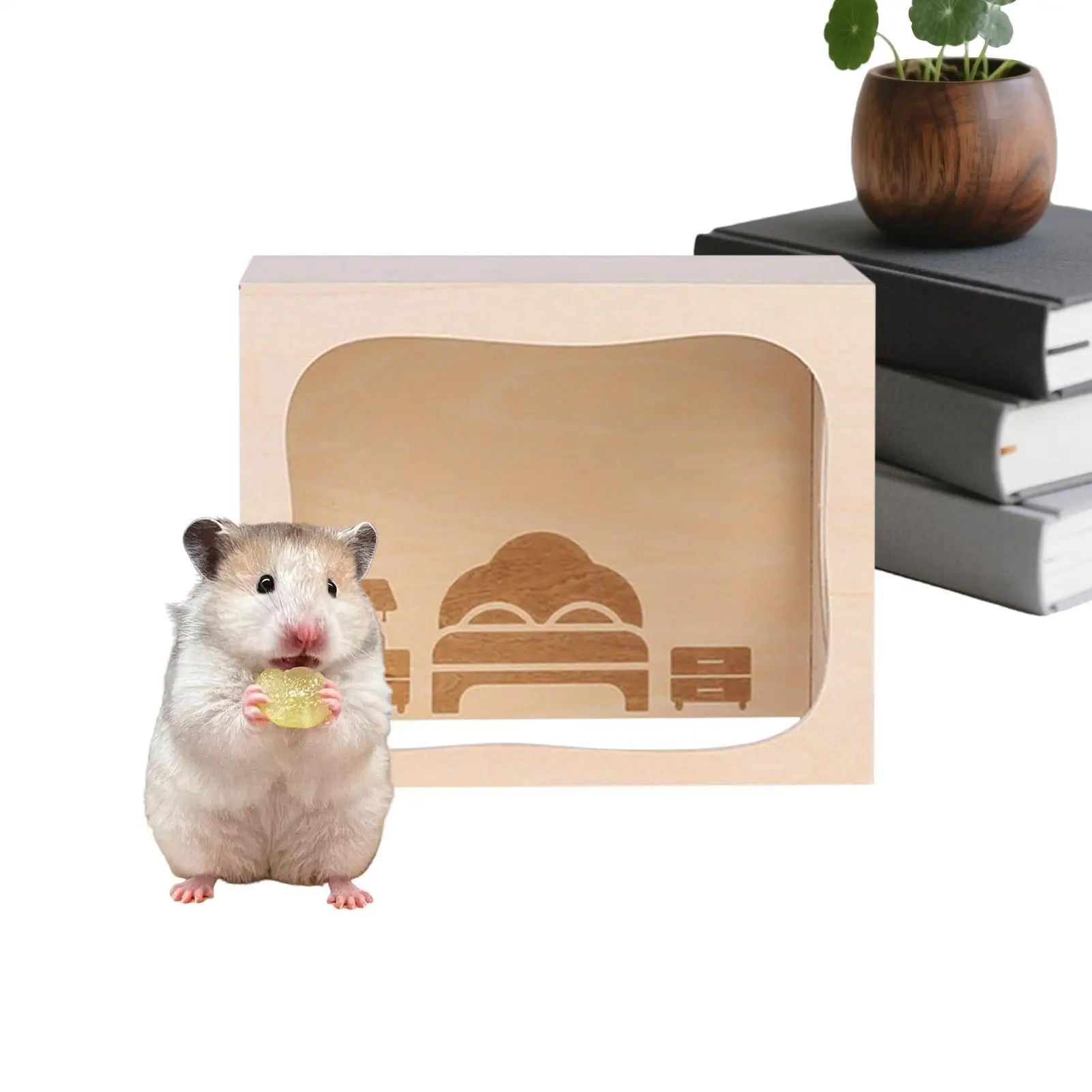 

Деревянный туннель-игрушка для хомяков и кроликов, для лазания, игр и исследования, для шиншилл