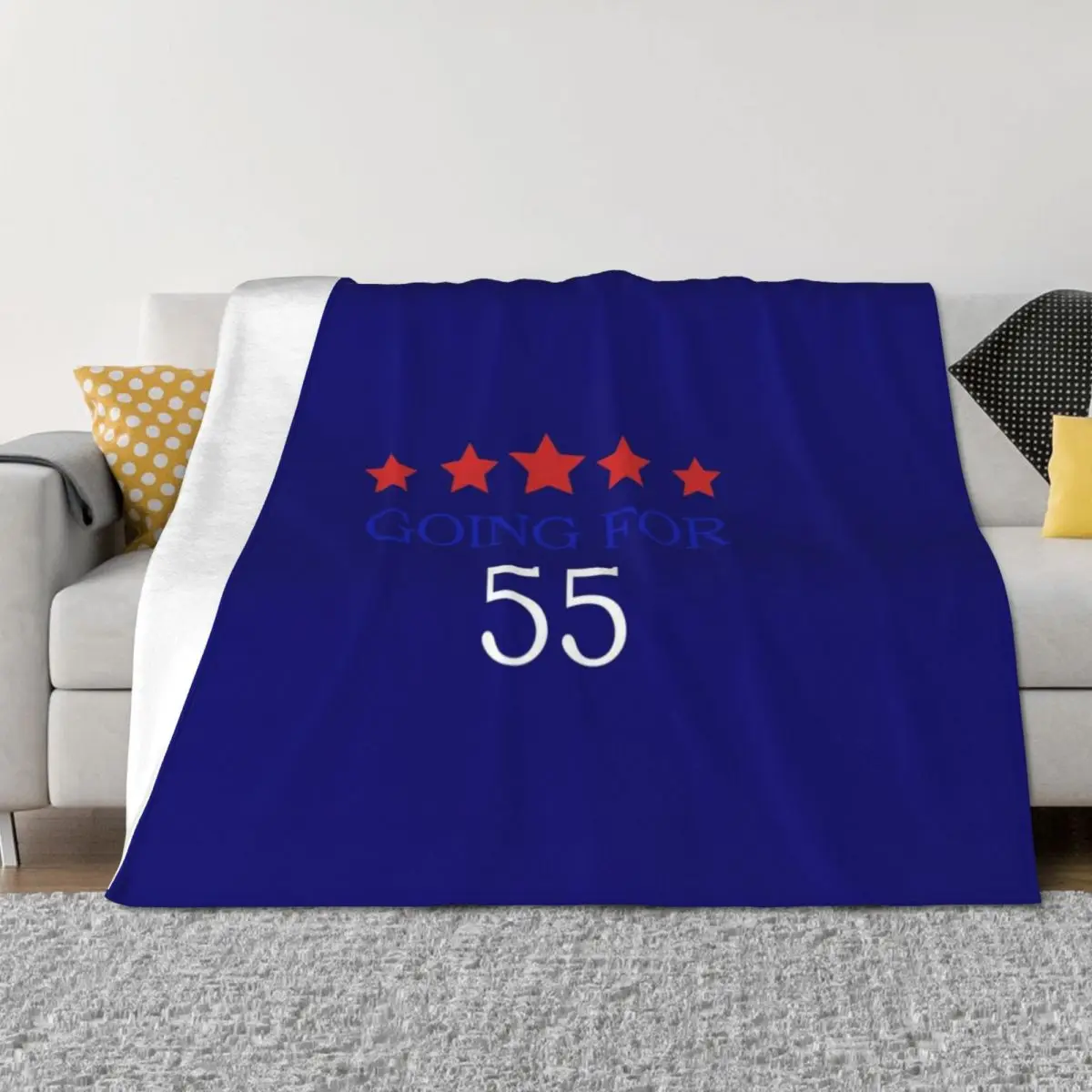 Glasgow Rangers Going for 55 blue Throw Blanket Bed linens Summer Beddings Shaggy Cute Plaid Blankets