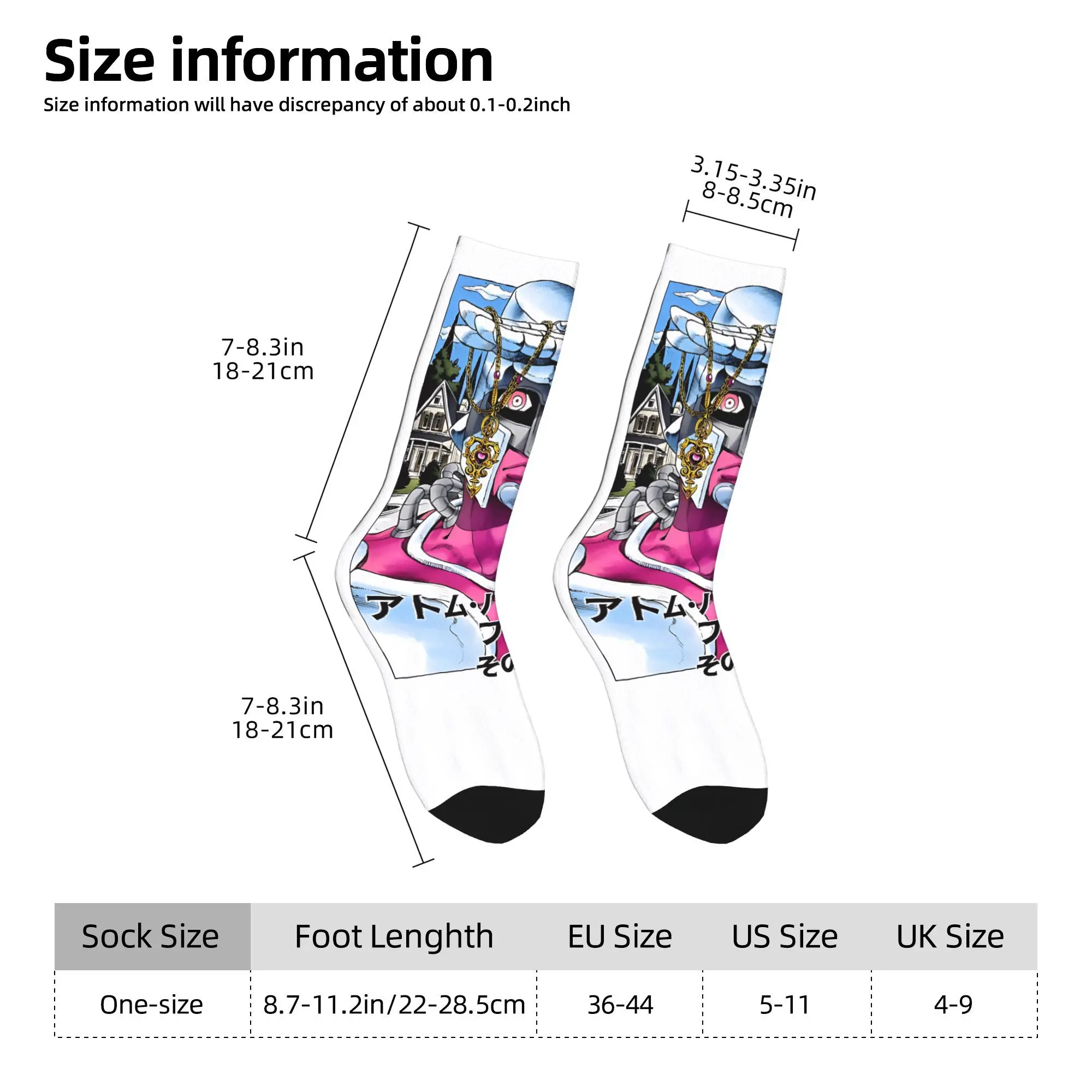 أنيمي جوجوس مغامرة غريبة جوارب الرجال الجوارب المتوسطة لينة الترفيه الجوارب الشتاء تسلق المضادة للانزلاق نمط الجوارب