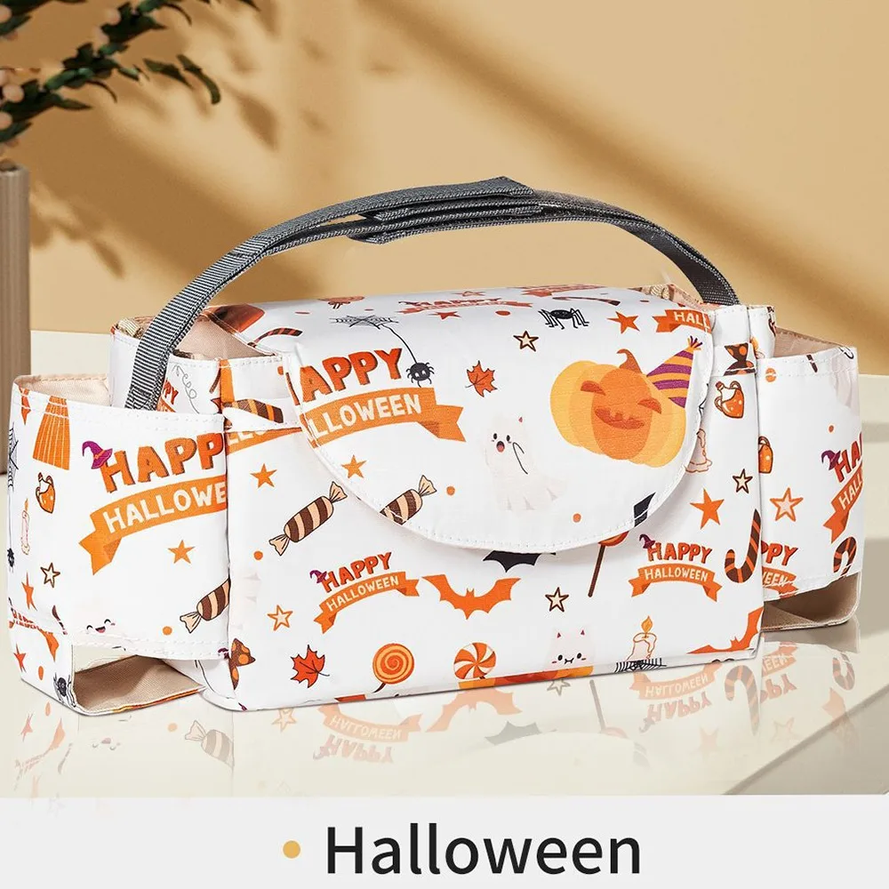 Multifunctional Baby Stroller Bag Waterproof Large Capacity Stroller Storage Hanging Bag with Multiple Pockets Baby Care