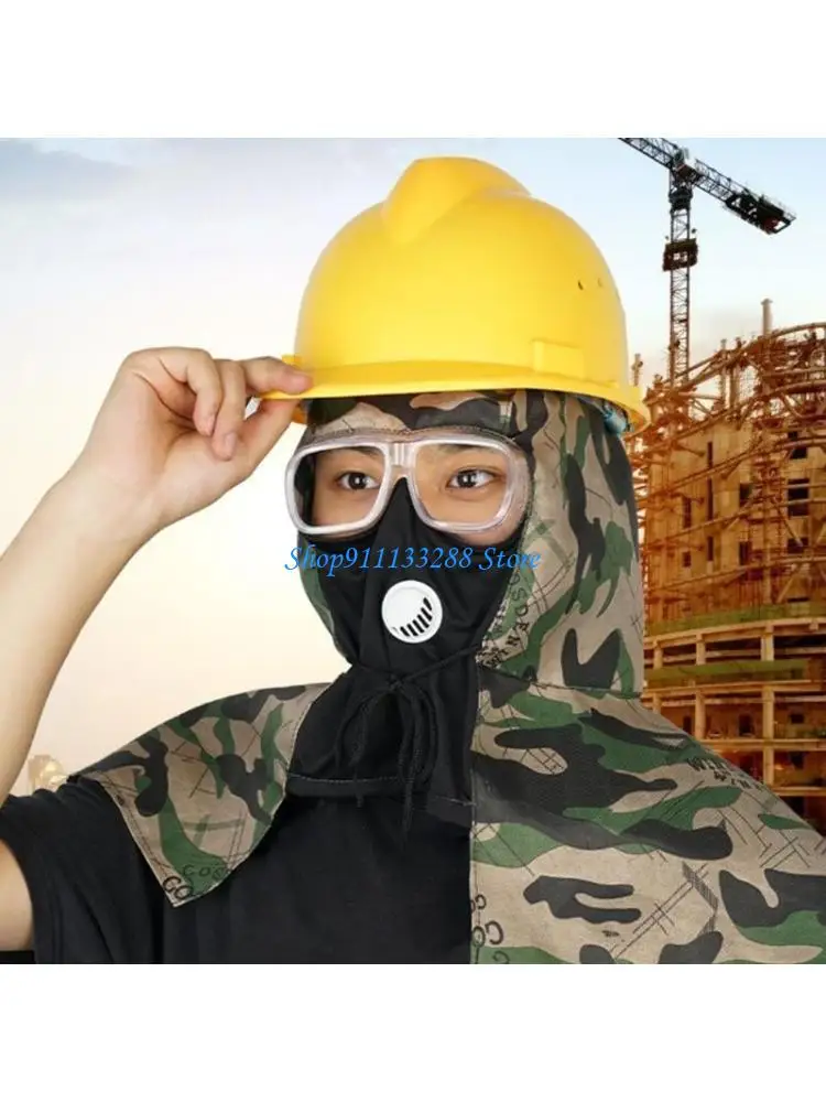 G88D Ventilated Work Hood With Detachable Goggles Sun Dust Protections Welding Hood For Construction And Landscaping