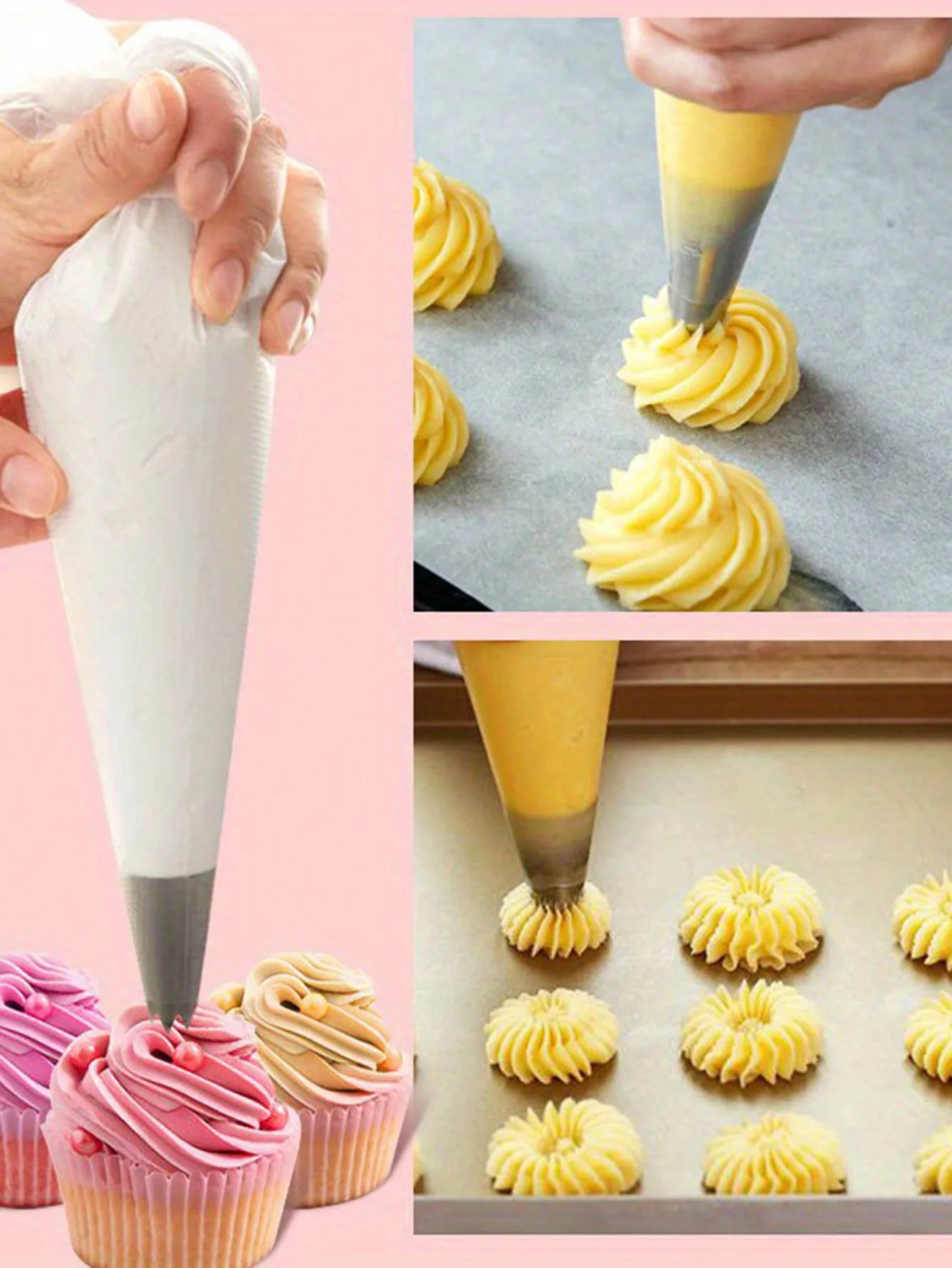 20/50/100/200pcs Disposable Piping Bags - For Cake Decorating, Cookies, Cupcakes And DIY Desserts, Essential For Kitchen And Catering