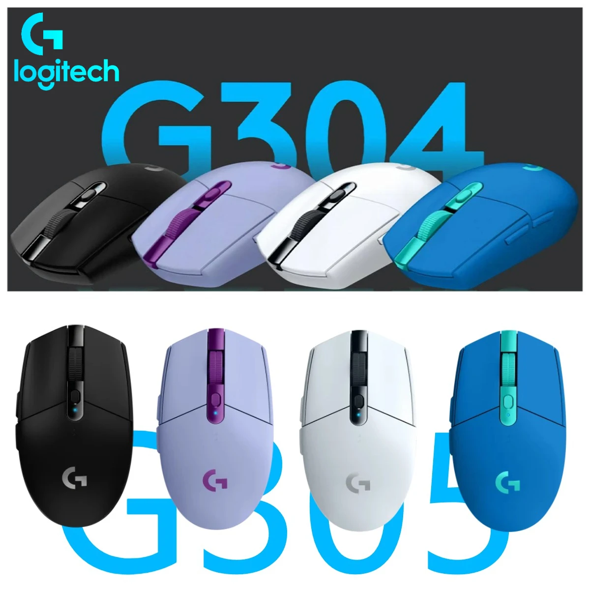Logitech G304/G305 - LIGHTSPEED Wireless, 250 - Hour Battery, 10 - times Power Efficiency with HERO