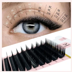 M Curl Mink Eyelash Extension 8-16mm Mix Individual Eyelashes Matte Black False Eyelashes Soft Natural Makeup Lashes Makeup Tool