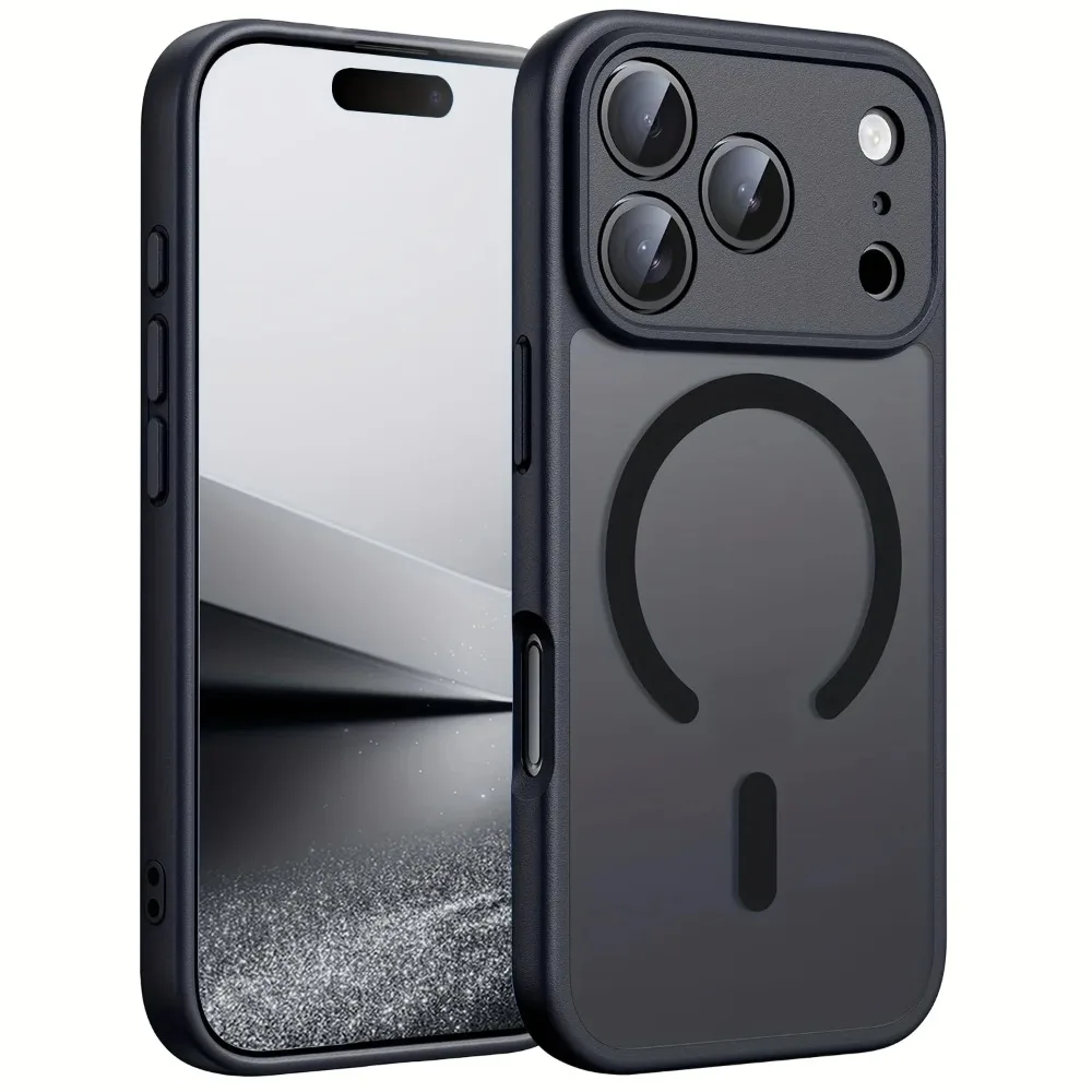 Luxuriöse Magnetische Matte Durchsichtige Hülle für iPhone 17 18 16 15 14 Plus 13 12 11 Pro Max für Magsafe Kabelloses Ladegerät Hartschale – Detail 7