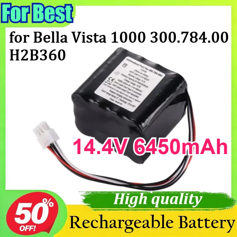 

14.4V 6450mAh for Best Bella Vista 1000 300.784.00 H2B360 Vision Screener Rechargeable Battery