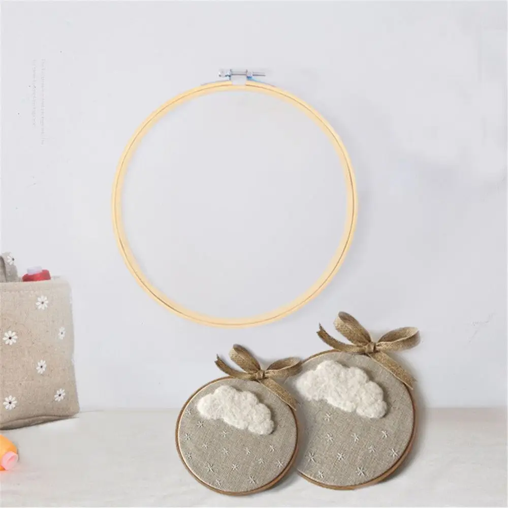 Needle craft Diy Bamboo Round Loop Embroidery Hoop Cross Stitch Frame Sewing Tools