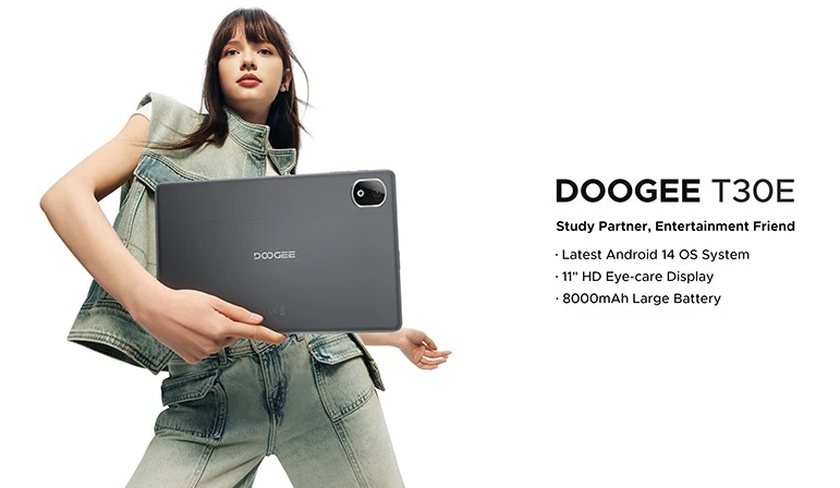 

2025 New Fashion DOOGEE T30E, CPU T606 120Hz 11 Inch, Cost-Effective 4G Calling Tablet, 4GB RAM, 128GB ROM 2024 Pad