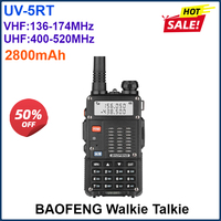 2800mAh BAOFENG UV-5RT UV-5R 3rd Gen Walkie Talkie Dual Band 10KM Long Range Two Way Radios FM Interphone Wireless Transceiver