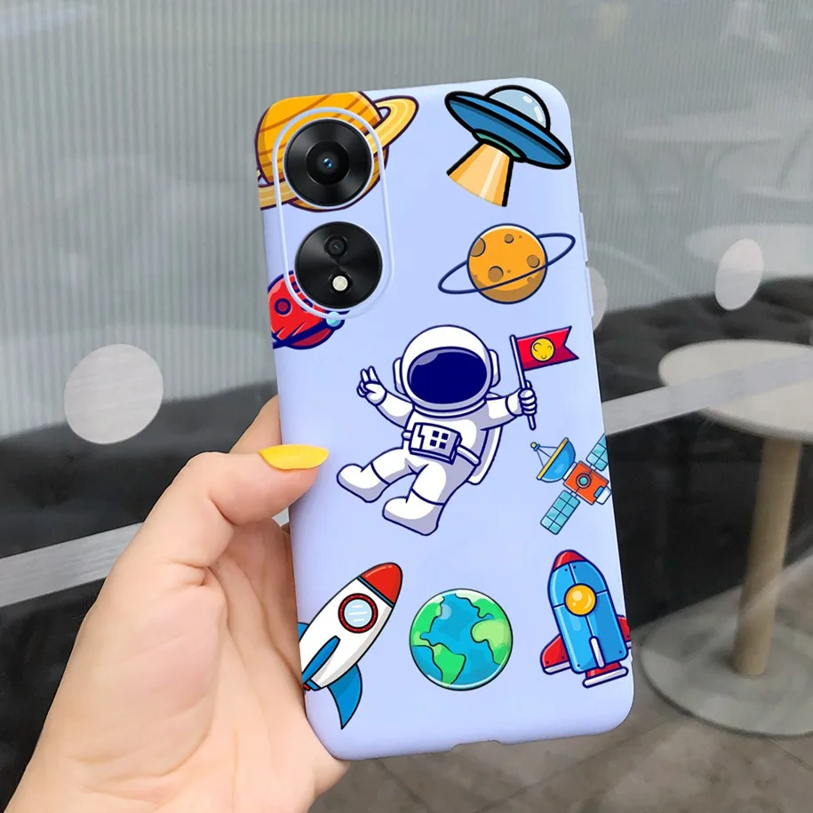 For OPPO A78 2023 Case Stylish Love Heart Milk Cow Candy Painted Soft Back Cover For OPPO A58 A78 5G A1 Pro CPH2483 Phone Fundas