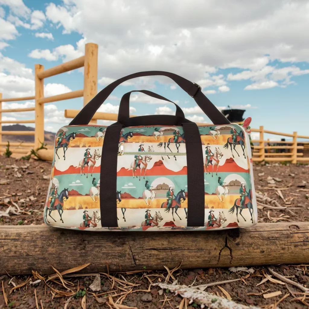 

Wholesale Adult Travel Duffle DayPack Kids Toddler Western Horse Sleepover Outdoor Portable Teenagers Children Boy Girl Gym Bag