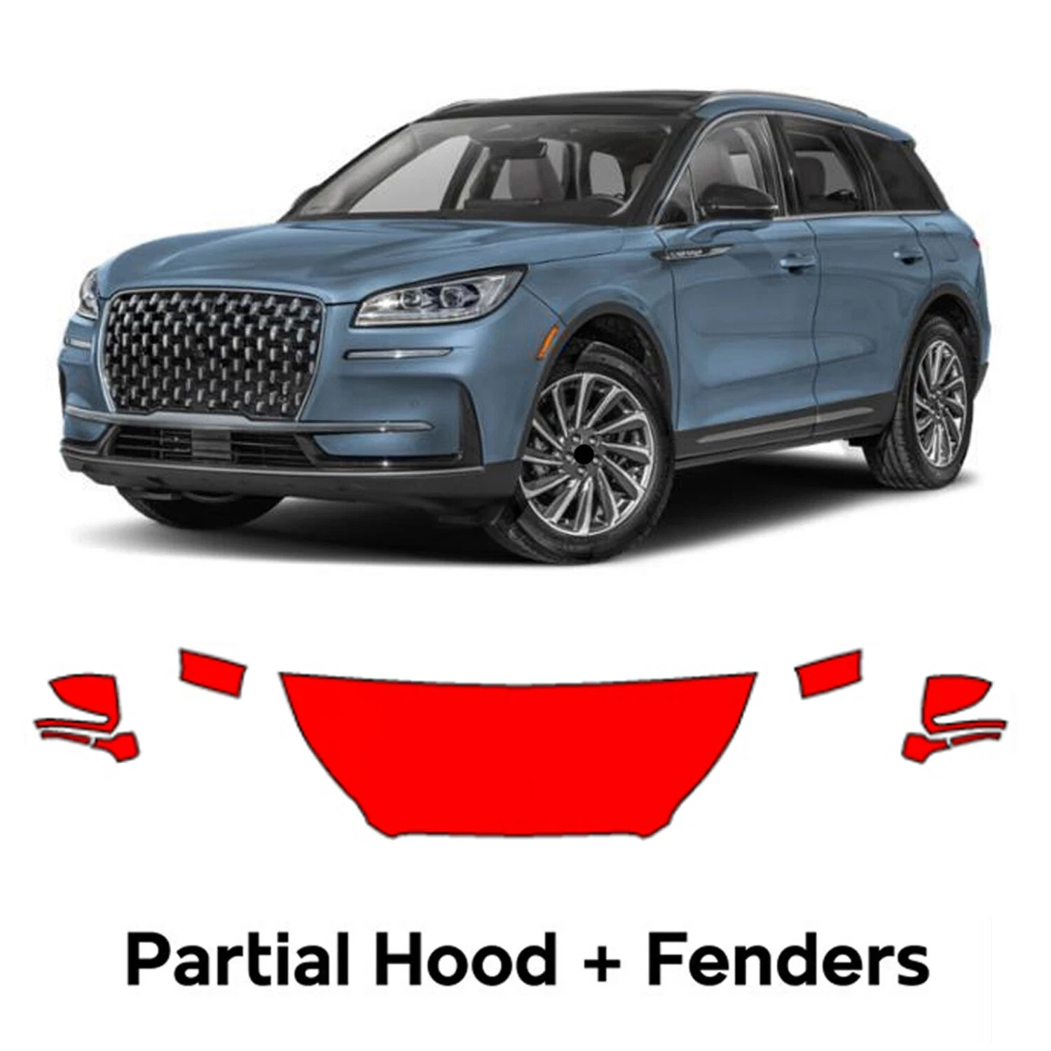 

For Lincoln Corsair 2023 2024 2025 TPU Pre-cut PPF Kit Scratch-resistant Transparent Front Bumper Hood Engine Protective Film