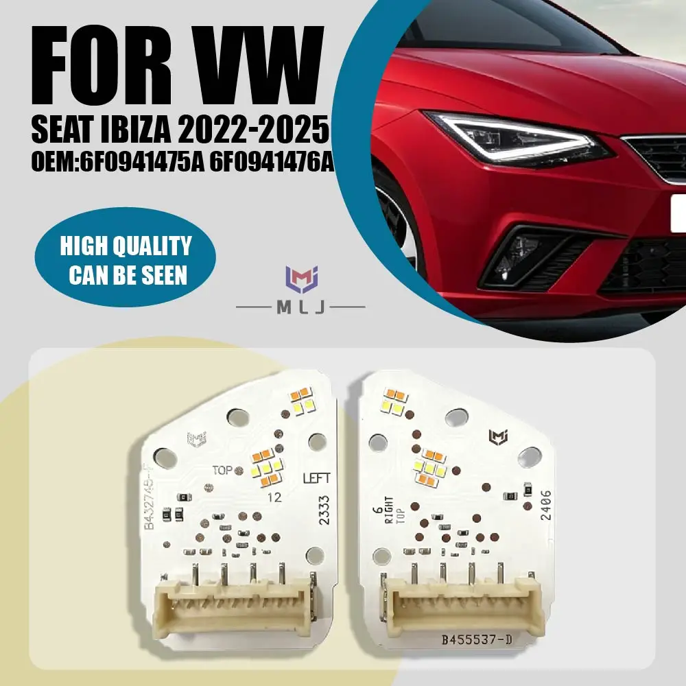 

For VW SEAT Ibiza 2022-2025 Headlight daytime running light chip source white LED Angel Eye chip OE 6F0941475A 6F0941476A