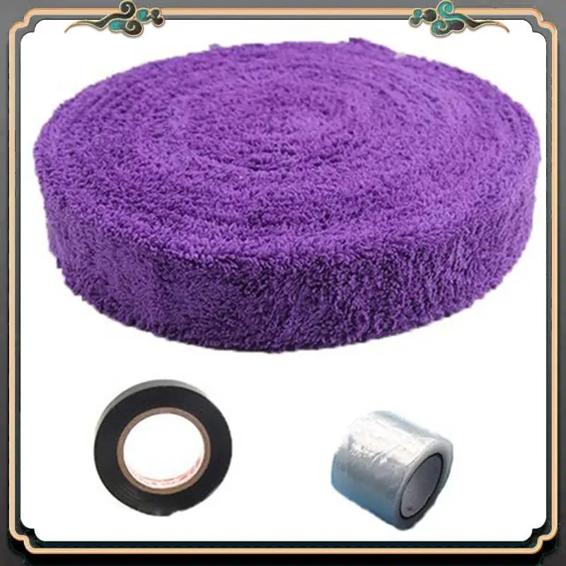 

B11A-Badminton Grip With Seal Tape Base Film Long Hair Microfiber Badminton Towel Hand Glue