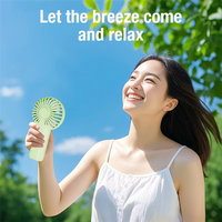 【24 Hours Sale】USB Handheld Mini Fan Portable Fan 3 Speed Quick Charging Fan With Digital Display For Indoor Outdoor Makeup Trav
