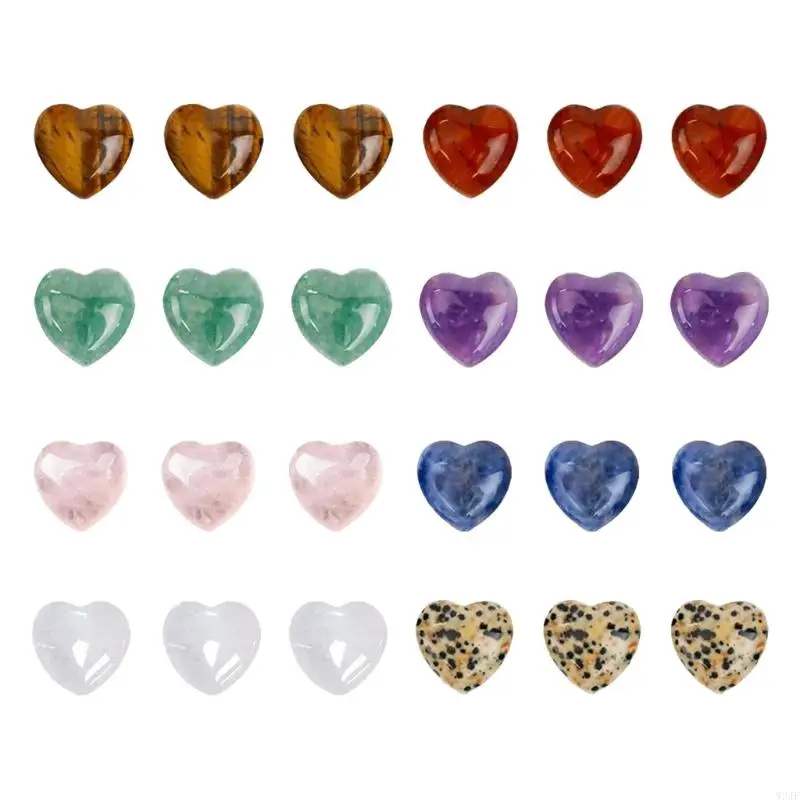 

W3JF 24PCS Valentines Cards and Heart Stones Valentines Day Gifts for Couples Boyfriend Girlfriend Gift Exchange Supply