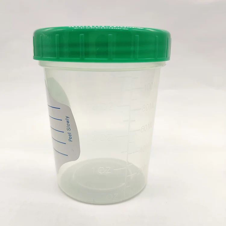 Plastic disposable sterile urine specimen container 100 120ml