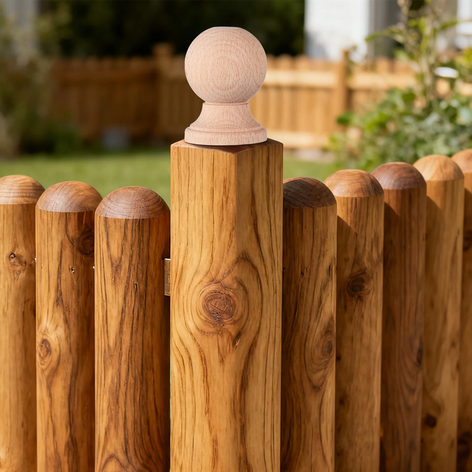 

2pcs Solid Wood Ball Finials For Staircase Bed Posts Unfinished Hardwood Decorative Wooden End Caps Indoor Furniture Replacement