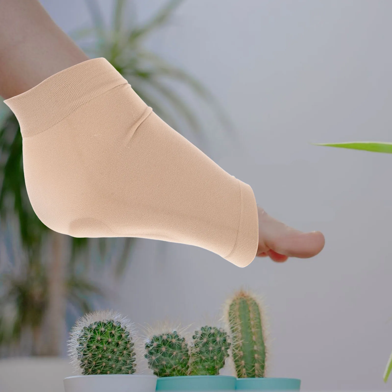 

1Pair Heel Sleeve Socks Superior Sebs Nylon Material Flexible Comfortable Sleeping Wear Warmth Retention Ankle Brace for Dry