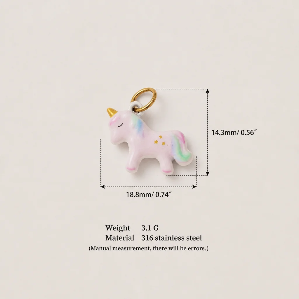 316 Edelstahl PVD 18K vergoldeter, wasserdichter und anlaufgeschützter Anhänger für DIY-Schmuckherstellung, Armband- und Halskettenzubehör. – Detail 6