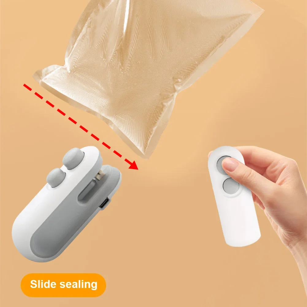 

2 In 1 Clip Sealing USB Charging Food Storage Sealer Portable Handheld Heat Vacuum Sealer Chip Bags Plastic Bags