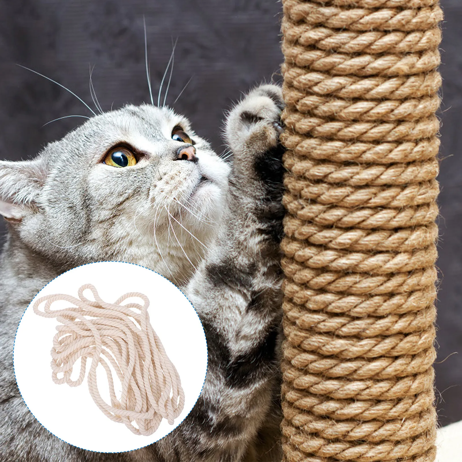 

Набор из 1-го рулона высококачественной хлопковой веревки для богемных гобеленов, тканых настенных украшений, рукоделия, прочная вязальная нить