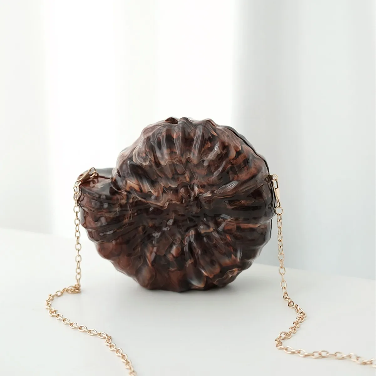 كاندي اللون شل كليب حقيبة كتف الاكريليك محارة حقائب كروسبودي للنساء الفاخرة مصمم المرأة حقيبة صندوق حقائب الحفلات المسائية جديد #4