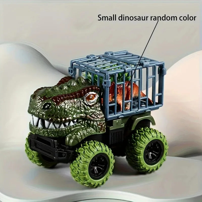 Camión de dinosaurios de juguete extraíble, camión de transporte de coches, juguetes con figuras de dinosaurio para niños pequeños, juegos de dinosaurios t-rex, camión monstruo