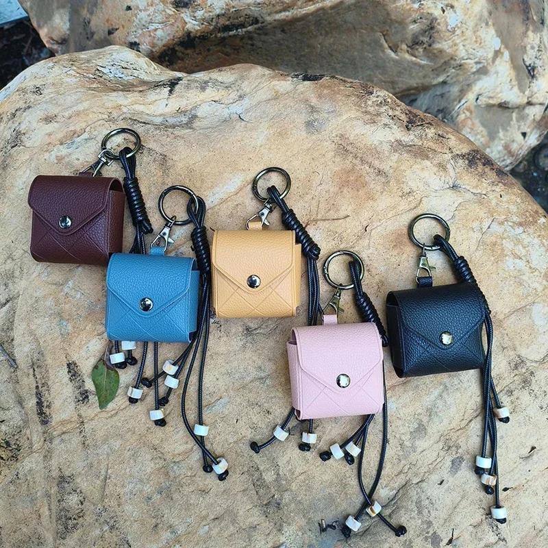 Key Car Buckle Small Bag Pendant Headset Bag Accessories Mini Version of Small Woven Lanyard Niche Ladies Ornaments