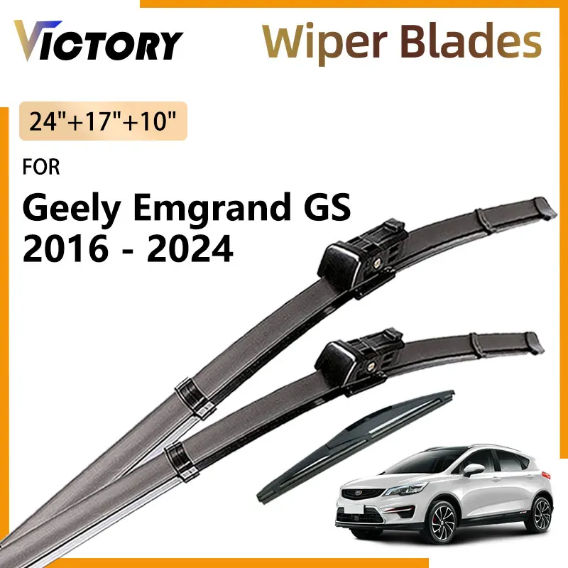 Auto Front Rear Wiper Blades For Geely Emgrand GS 2016 - 2024 2023 2022 2021 2020 2019 2018 Accessories Window Brushes 24