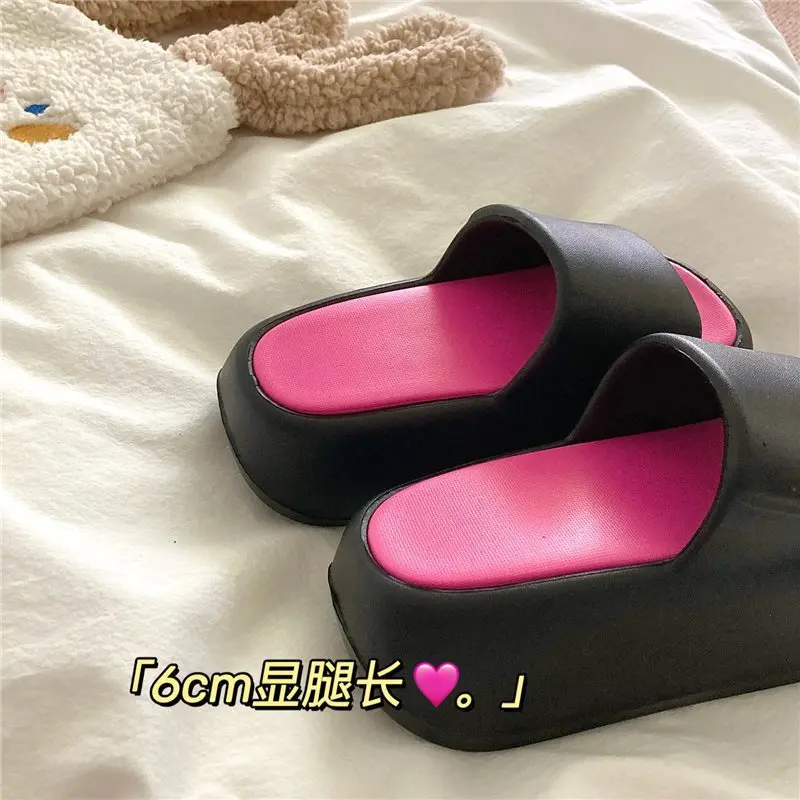 Increased Thick Soled EVA Slippers Sandals Women's 2024 Summer Outdoor  Beach Anti Slip Slippers Women