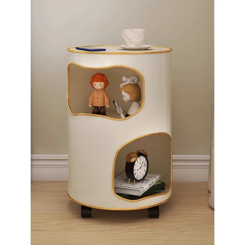 

Creative round tree hole bedside table household bedroom light luxury high sense 2025 new Suitable for interior decoration