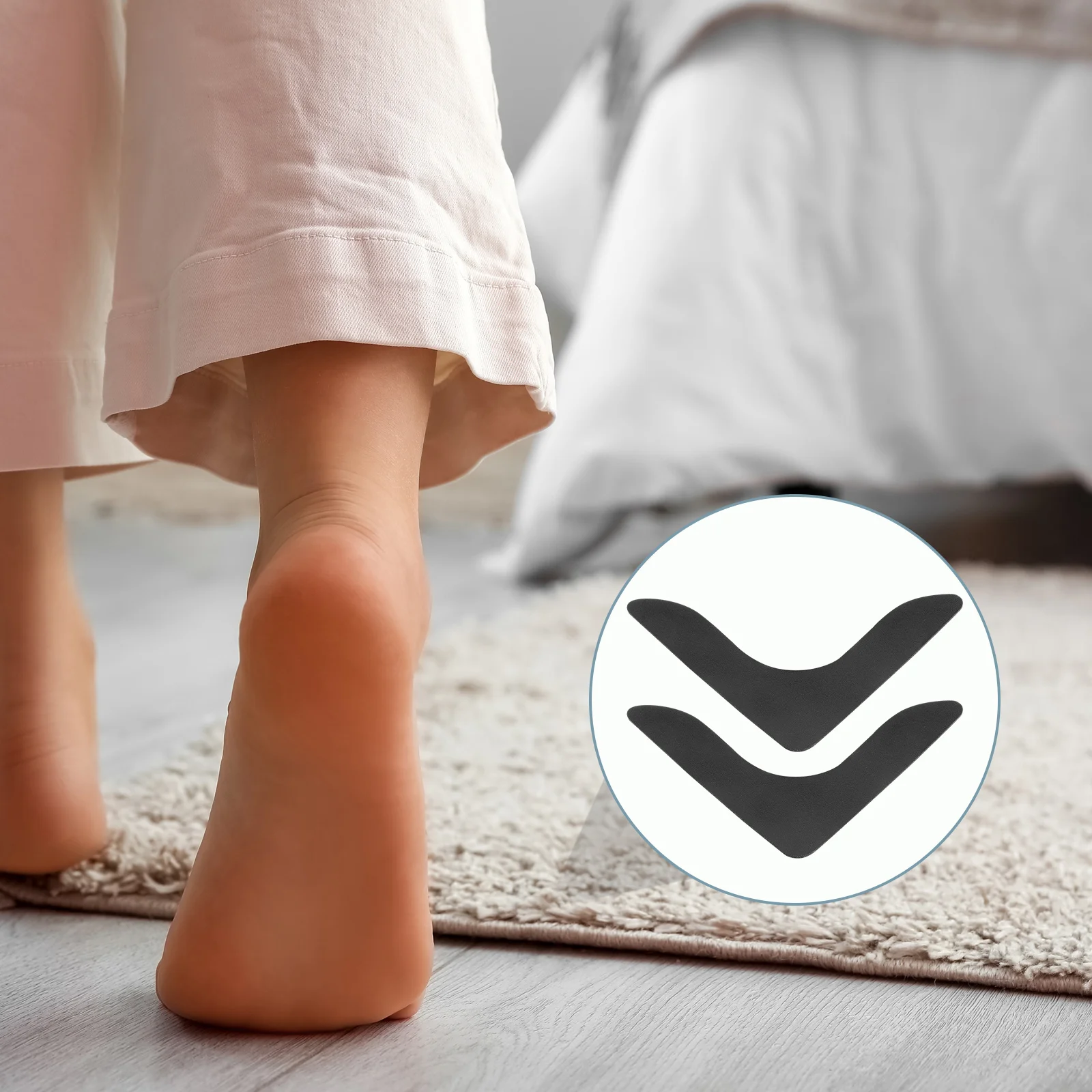 

8Pcs Non-Skid Carpet Sticker Reusable Traceless Adhesive Rug Tape for Hardwood Floor Anti-Slip Rug Holder Stickers